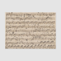 Handgeschriebenes Vintage-Blattmusik-Seidenpapier
