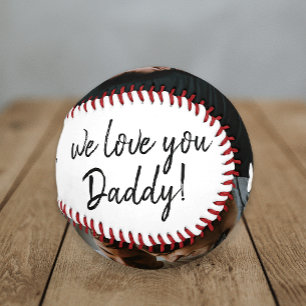 Handgeschriebenes Wir lieben dich Papa 2 Foto-Coll Baseball