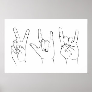 Handgesteppenkunst Poster