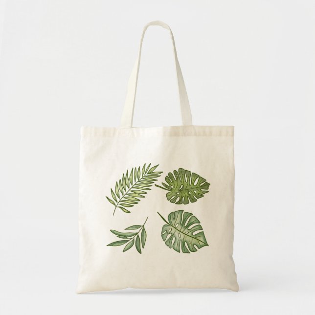 Handgestrichene Foliage Tragetasche (Vorne)