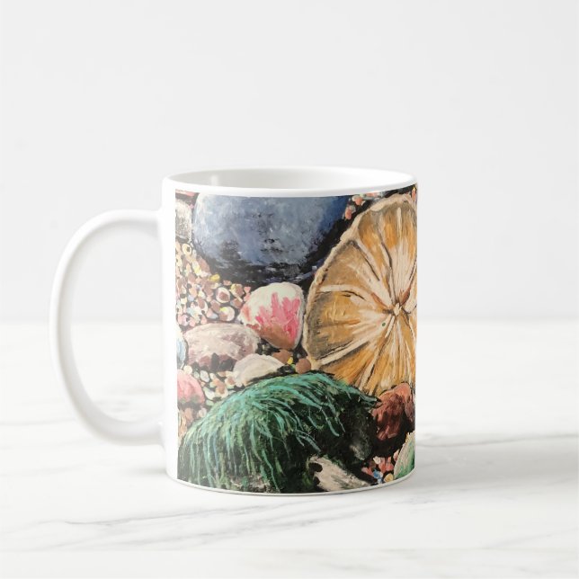 Handgestrichene Originalkunst Kaffeetasse (Links)