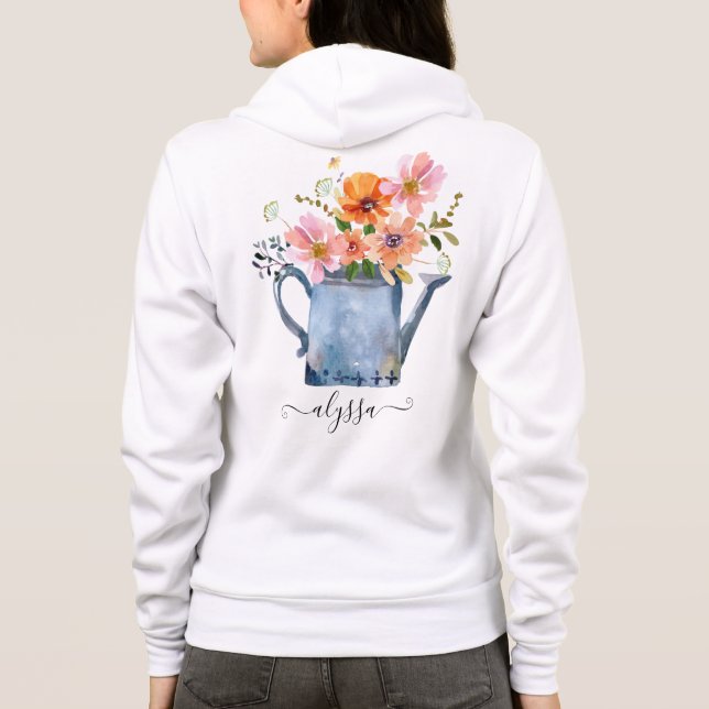 Handgestrichene Wasserfarben Hoodie (Rückseite)