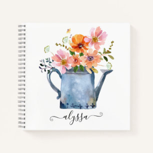 Handgestrichene Wasserfarben Notizbuch