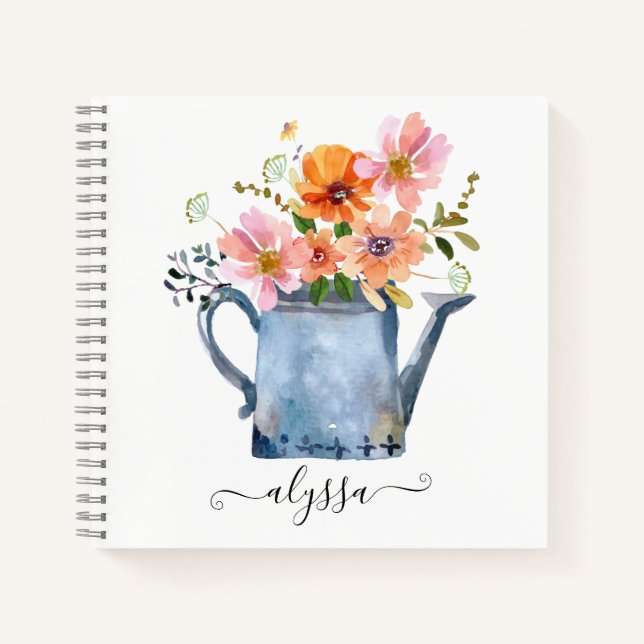 Handgestrichene Wasserfarben Notizbuch (Vorderseite)