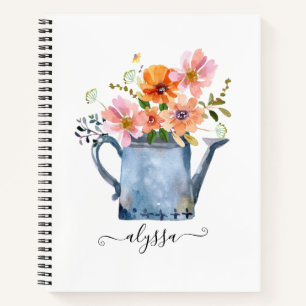 Handgestrichene Wasserfarben Notizbuch