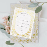 Handgestrichene winzige Blume Blumenrahmen UAwg Folien Feiertagspostkarte<br><div class="desc">Handgemalte Blume Rsvp-Karte in Folie auf Postkartenformat. Passen Sie die Schriftart im Volleditor an,  sowie den Backer.</div>