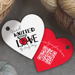 Handgestrickte Liebe Herdwolle Strick-Werbetafeln Geschenkanhänger