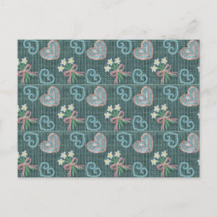 Handgestrickter Stil Postkarte