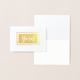 Handgewerbe aus Yarn Folienkarte