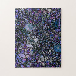 HandGezeichnet Abstrakte Kreise, blau, Lila, schwa Puzzle