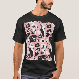 Handgezeichnet Augen: trendige Muster T-Shirt