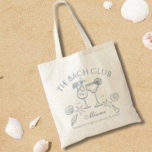 Handgezeichnet Bach Club Küste Bachelorette Tragetasche