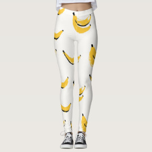 Handgezeichnet Bananen, stilvolles nahtloses Muste Leggings