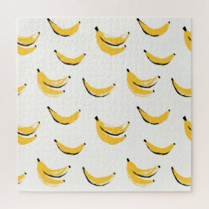 Handgezeichnet Bananen, stilvolles nahtloses Muste Puzzle