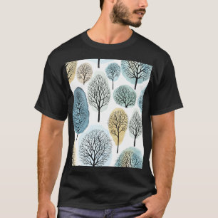 Handgezeichnet Bäume, Aquarellbilder. T-Shirt