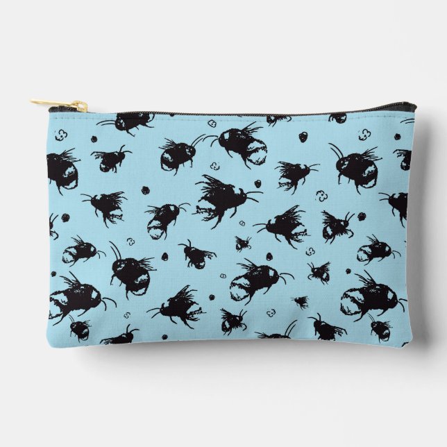 HandGezeichnet Bee Accessory Pouch Geschenk für Ma Zubehörtasche (Vorderseite)