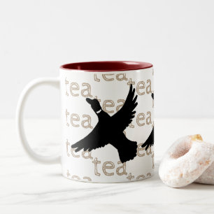 Handgezeichnet Bird Tea Duck Zweifarbige Tasse