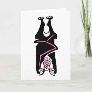 Handgezeichnet - Black BAT - Wildlife - Natur Karte