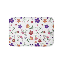HandGezeichnet Blumenmuster Badematte
