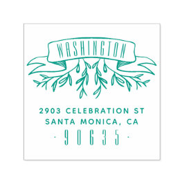 Handgezeichnet Botanische Banner-Rücksendeadresse Permastempel