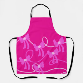 Handgezeichnet Bows Rosa Gelbe Liebhaber Schürze