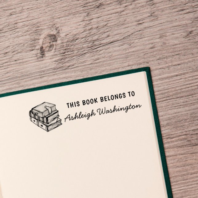 Handgezeichnet Bücher, die in diesem Buch als Name Gummistempel (Von Creator hochgeladen)