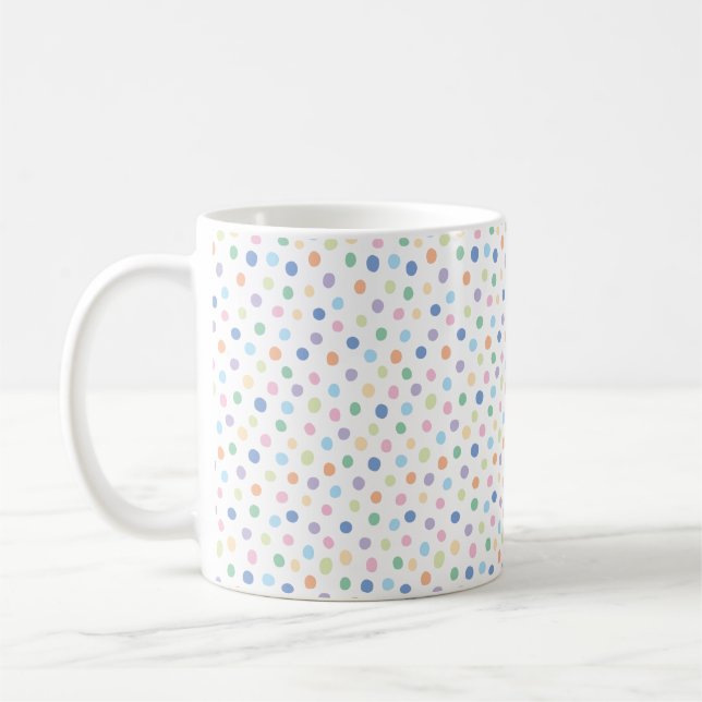 Handgezeichnet Confetti Dots Moderne Muster Kaffee Kaffeetasse (Links)