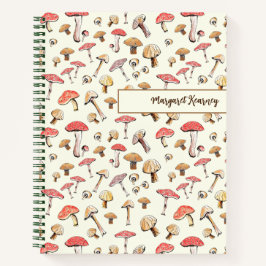 HandGezeichnet Cotattecore Mushroom Nature Lover Notizbuch