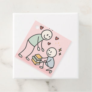 HandGezeichnet Doodle Soft Pastel Kinderbetreuung Geschenkanhänger