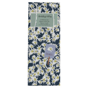 HandGezeichnet Edelweiss Elegante Weinberge Boutiq Geschenktüte Für Weinflaschen