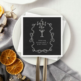 Handgezeichnet eine etwas ältere Black Birthday Pa Serviette