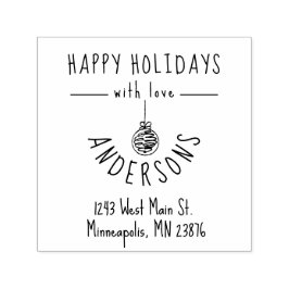 Handgezeichnet Ferien Familie Maßgeschneiderte Rüc Permastempel