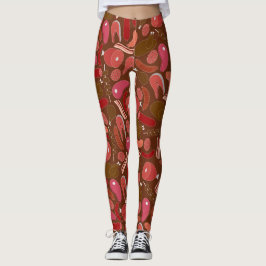 handgezeichnet Fleischerzeugnisse Muster Leggings