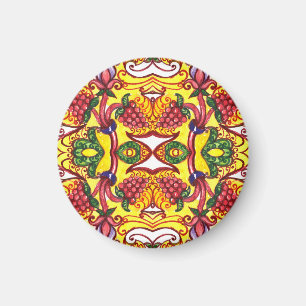 Handgezeichnet: Florale ornamentale Eleganz. Magnet
