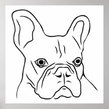 HandGezeichnet Frenchie Face