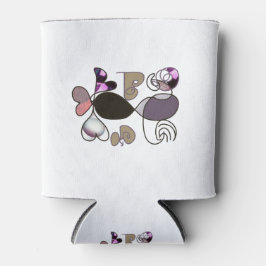 Handgezeichnet gemischte Briefe und Herzen, farbig Dosenkühler