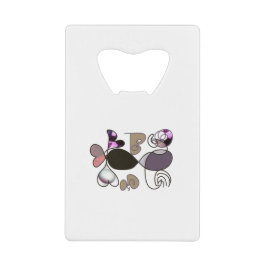 Handgezeichnet gemischte Briefe und Herzen, farbig Geldbeutel Flaschenöffner