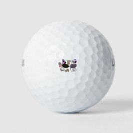 Handgezeichnet gemischte Briefe und Herzen, farbig Golfball
