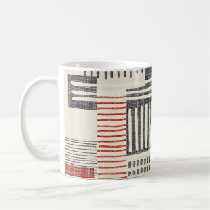Handgezeichnet geometrische Streifen, nahtlos. Kaffeetasse