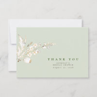 Handgezeichnet Gold Wildblumen Elegant Danke