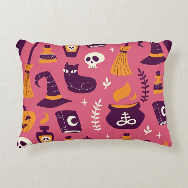 Handgezeichnet Halloween, sprichwörtlich nahtlos. Dekokissen (Vorderseite)