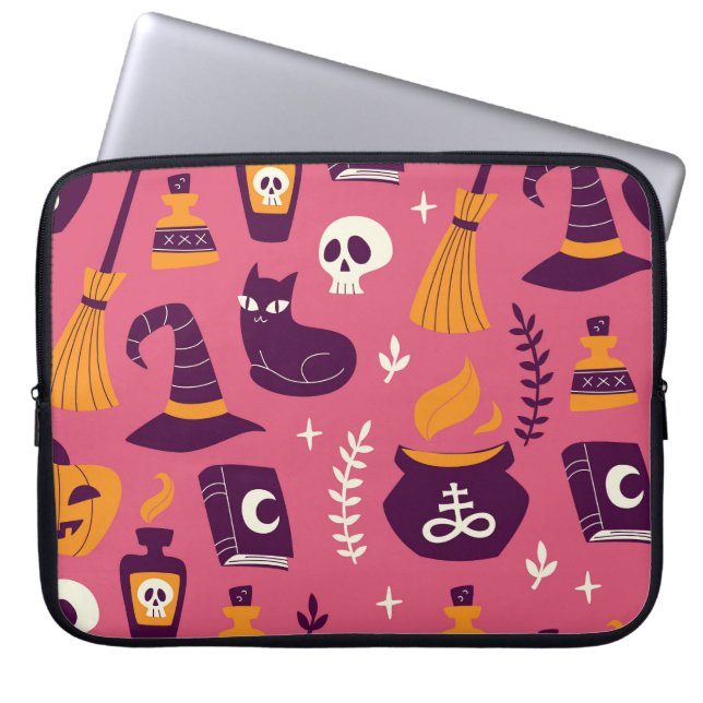Handgezeichnet Halloween, sprichwörtlich nahtlos. Laptopschutzhülle (Vorderseite)