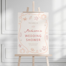 HandGezeichnet Herbstlaub Polterabend Begrüßungsze