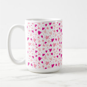 HandGezeichnet Herzmuster Kaffeetasse