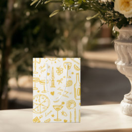 HandGezeichnet Illustrierte Hochzeitsgeschenktasch Mittlere Geschenktüte