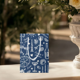 HandGezeichnet Illustrierte Hochzeitsgeschenktasch Mittlere Geschenktüte