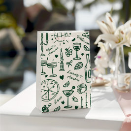 HandGezeichnet Illustrierte Hochzeitsgeschenktasch Mittlere Geschenktüte