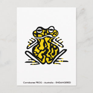 Handgezeichnet - Korroboree FROG - Natur - Amphibi Postkarte