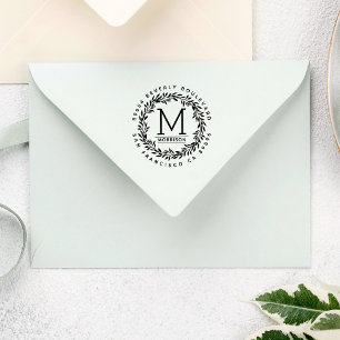 Handgezeichnet Kranz Benutzerdefinierte erste Rü Gummistempel