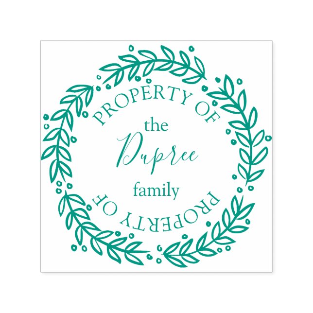 Handgezeichnet Kranz-Eigenschaft Permastempel (Design)